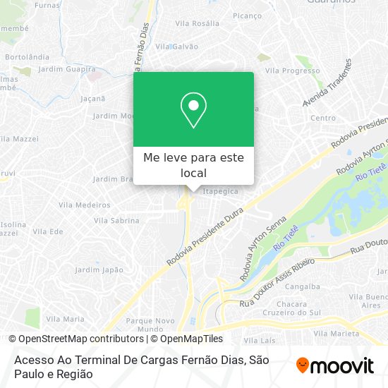 Acesso Ao Terminal De Cargas Fernão Dias mapa