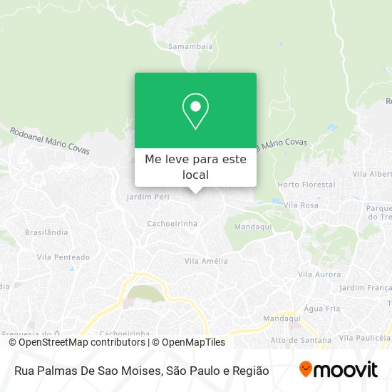 Rua Palmas De Sao Moises mapa