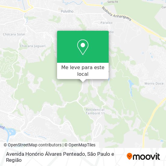 Avenida Honório Álvares Penteado mapa
