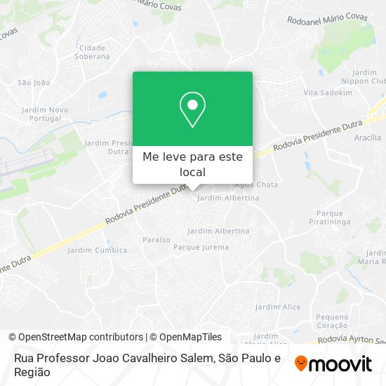 Rua Professor Joao Cavalheiro Salem mapa