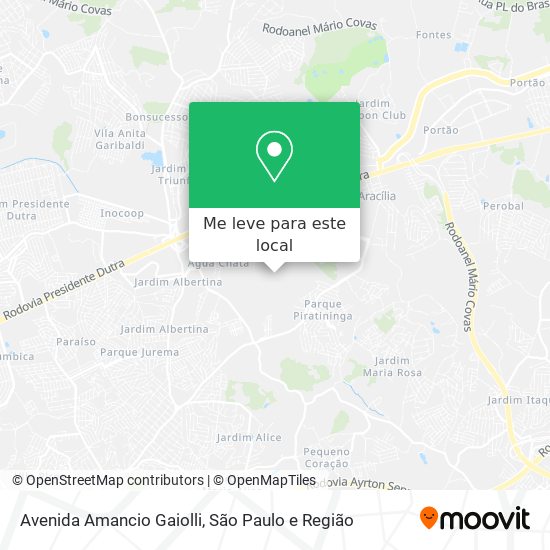 Avenida Amancio Gaiolli mapa
