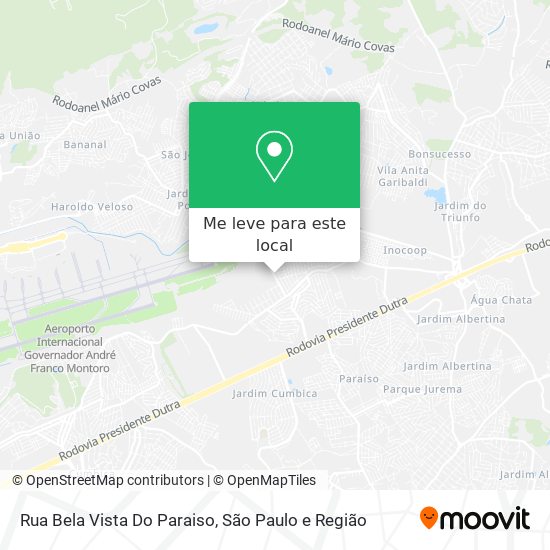 Rua Bela Vista Do Paraiso mapa