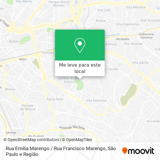 Rua Emília Marengo / Rua Francisco Marengo mapa