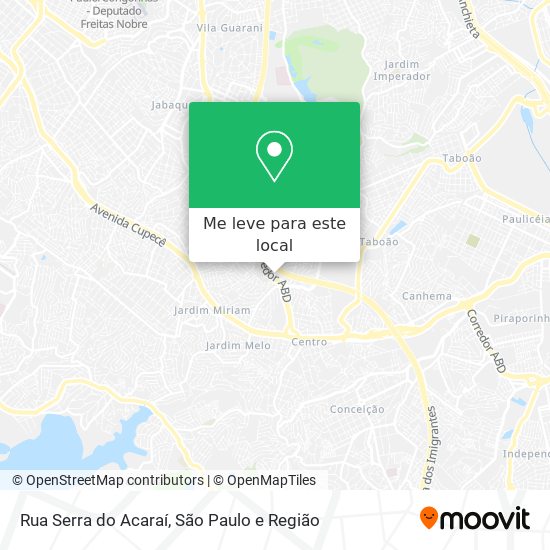 Rua Serra do Acaraí mapa