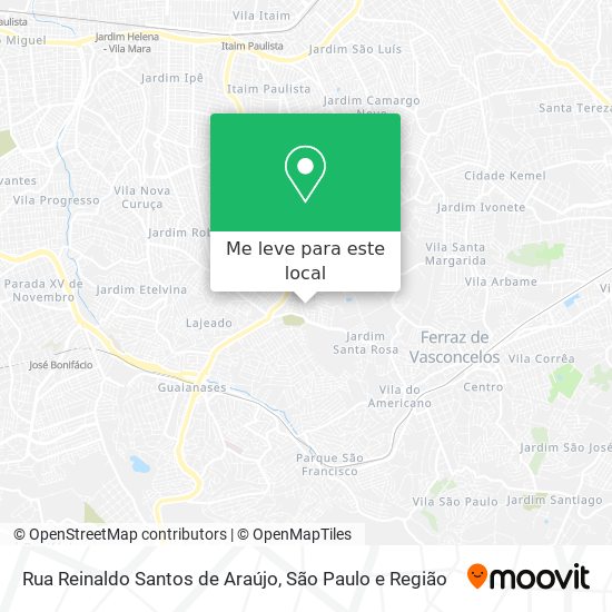 Rua Reinaldo Santos de Araújo mapa