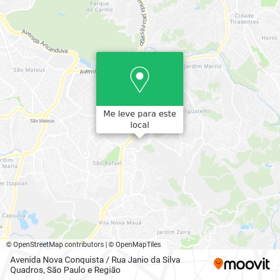 Avenida Nova Conquista / Rua Janio da Silva Quadros mapa