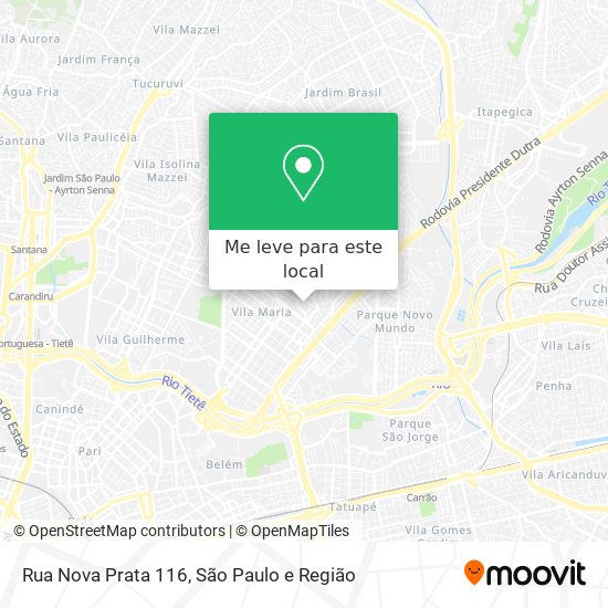 Rua Nova Prata 116 mapa
