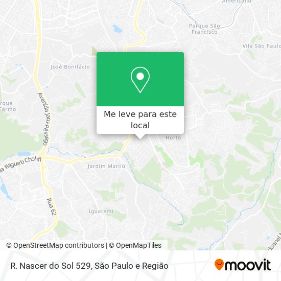 R. Nascer do Sol 529 mapa