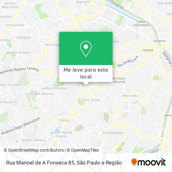 Rua Manoel de A Fonseca 85 mapa