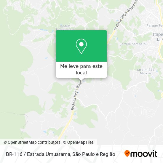 BR-116 / Estrada Umuarama mapa