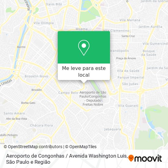 Aeroporto de Congonhas / Avenida Washington Luís mapa