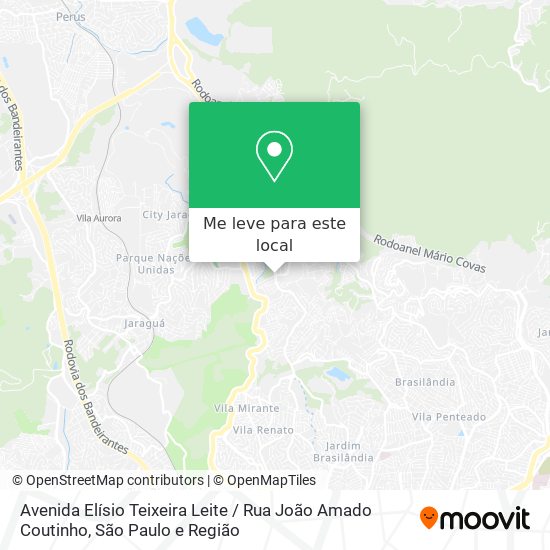 Avenida Elísio Teixeira Leite / Rua João Amado Coutinho mapa