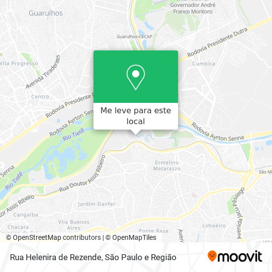 Rua Helenira de Rezende mapa
