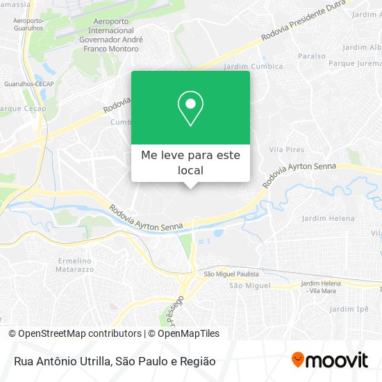 Rua Antônio Utrilla mapa