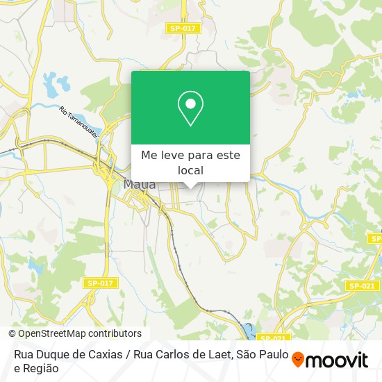 Rua Duque de Caxias / Rua Carlos de Laet mapa