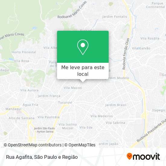 Rua Agafita mapa