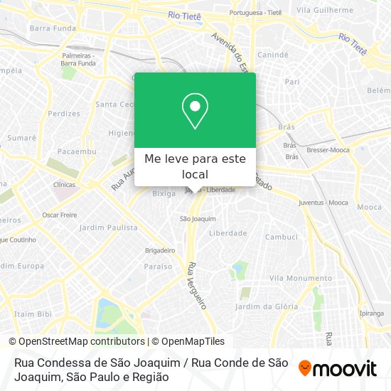 Rua Condessa de São Joaquim / Rua Conde de São Joaquim mapa