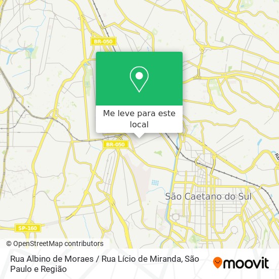 Rua Albino de Moraes / Rua Lício de Miranda mapa