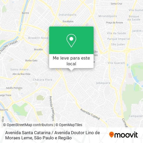 Avenida Santa Catarina / Avenida Doutor Lino de Moraes Leme mapa
