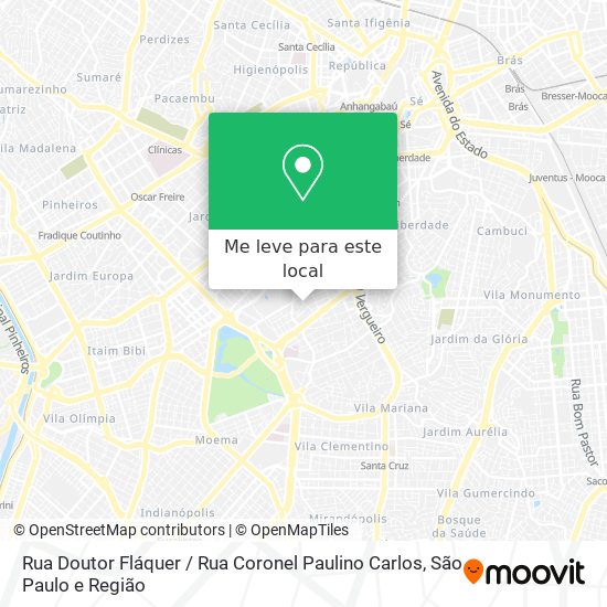 Rua Doutor Fláquer / Rua Coronel Paulino Carlos mapa