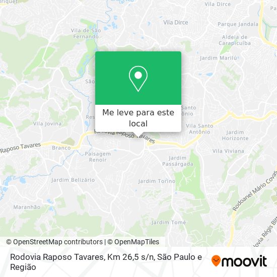 Rodovia Raposo Tavares, Km 26,5 s / n mapa