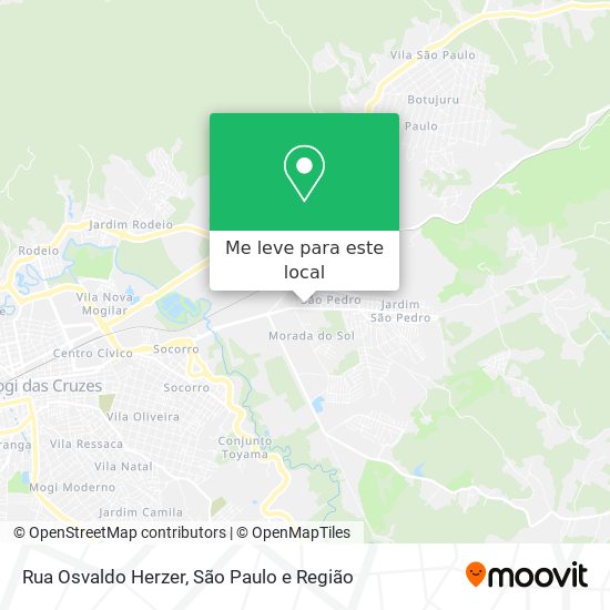 Rua Osvaldo Herzer mapa
