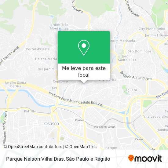 Parque Nelson Vilha Dias mapa