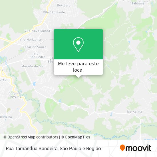 Rua Tamanduá Bandeira mapa