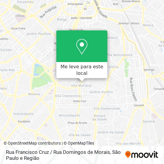 Rua Francisco Cruz / Rua Domingos de Morais mapa