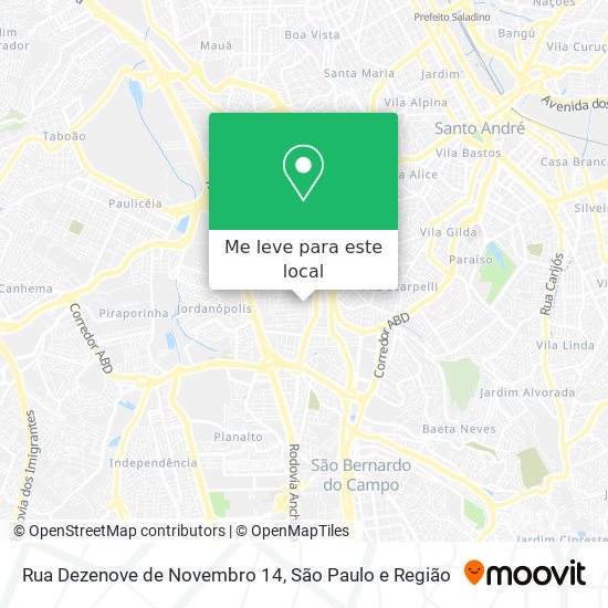 Rua Dezenove de Novembro 14 mapa