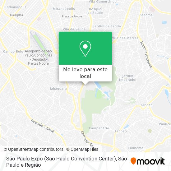 São Paulo Expo (Sao Paulo Convention Center) mapa