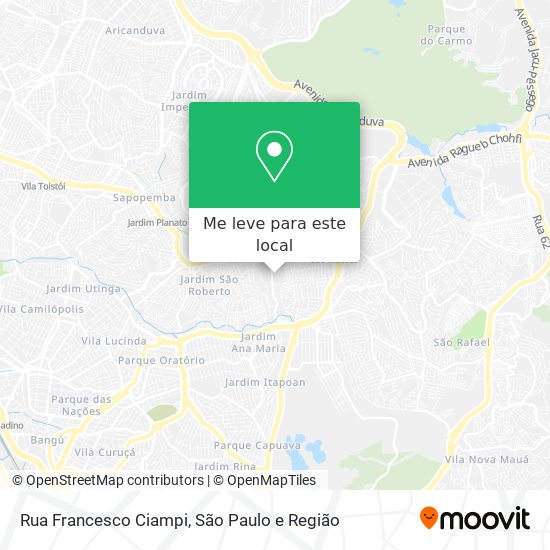 Rua Francesco Ciampi mapa