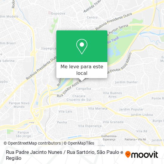 Rua Padre Jacinto Nunes / Rua Sartório mapa