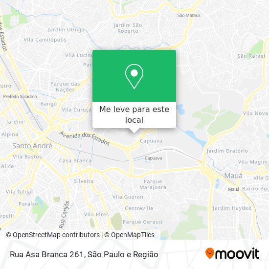 Rua Asa Branca 261 mapa