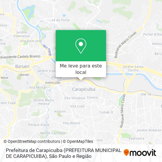 Prefeitura de Carapicuíba (PREFEITURA MUNICIPAL DE CARAPICUIBA) mapa