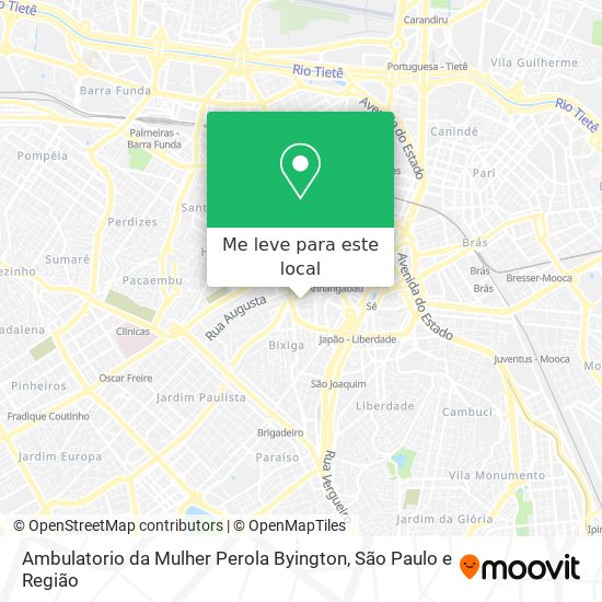 Ambulatorio da Mulher Perola Byington mapa