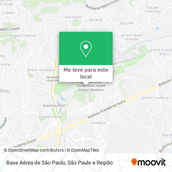 Base Aérea de São Paulo mapa