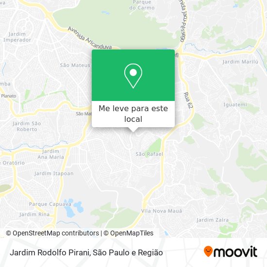 Jardim Rodolfo Pirani mapa