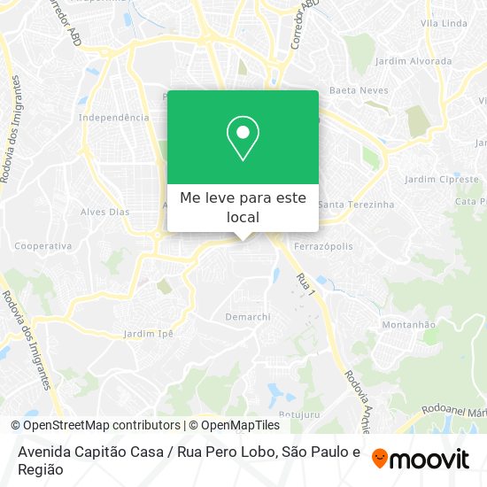 Avenida Capitão Casa / Rua Pero Lobo mapa