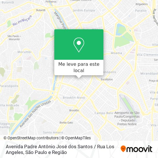 Avenida Padre Antônio José dos Santos / Rua Los Angeles mapa