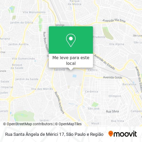 Rua Santa Ângela de Mérici 17 mapa