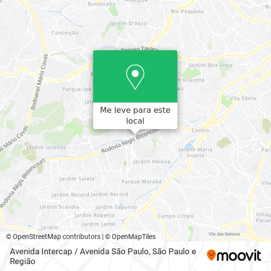 Avenida Intercap / Avenida São Paulo mapa