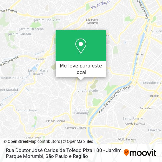 Rua Doutor José Carlos de Toledo Piza 100 - Jardim Parque Morumbi mapa