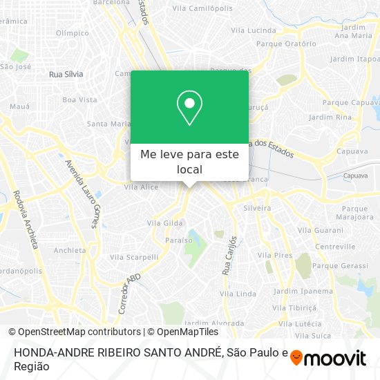 HONDA-ANDRE RIBEIRO SANTO ANDRÉ mapa