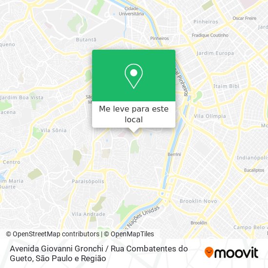 Avenida Giovanni Gronchi / Rua Combatentes do Gueto mapa