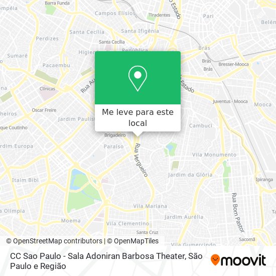 CC Sao Paulo - Sala Adoniran Barbosa Theater mapa
