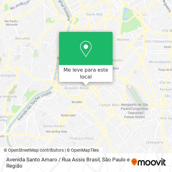 Avenida Santo Amaro / Rua Assis Brasil mapa
