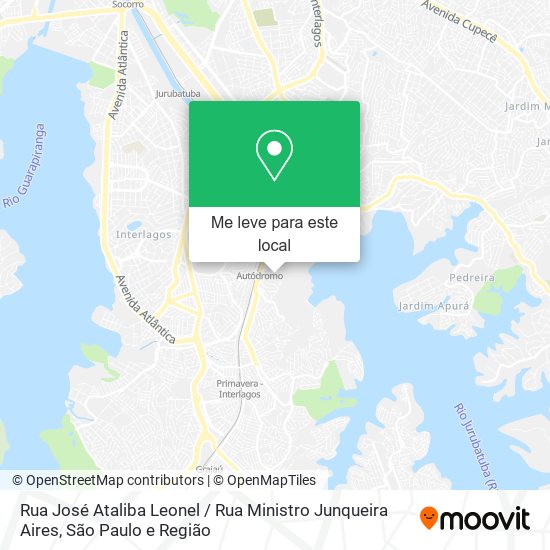 Rua José Ataliba Leonel / Rua Ministro Junqueira Aires mapa