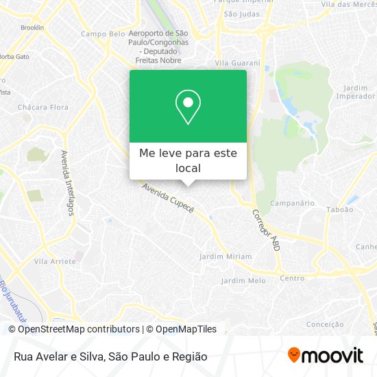 Rua Avelar e Silva mapa