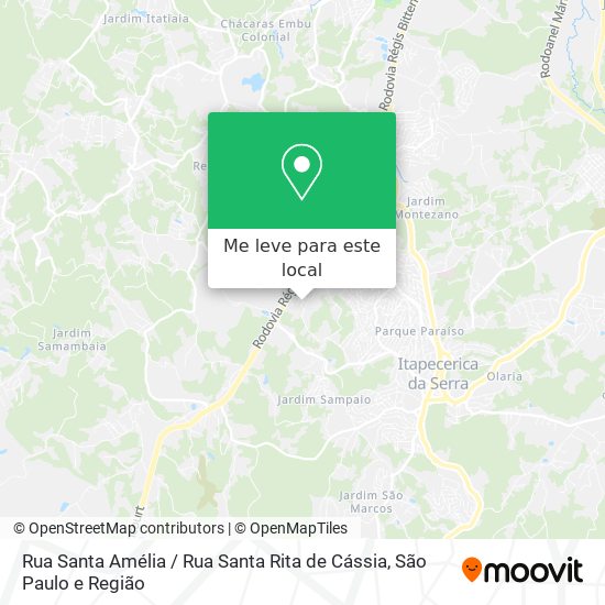 Rua Santa Amélia / Rua Santa Rita de Cássia mapa